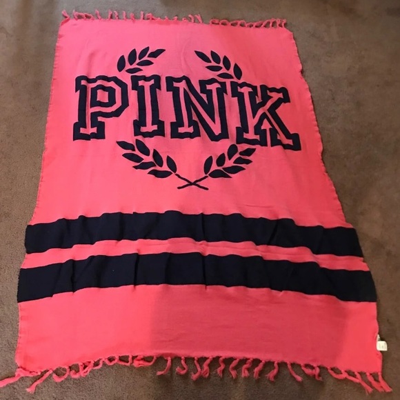 Huis Nwt Victoria S Secret Pink Pink Black Stripe Soft Fleece Blanket Throw Stadium Luxclusif Com